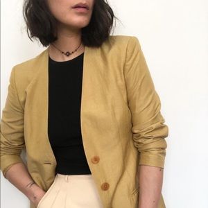 Vintage silk & linen lightweight blazer
